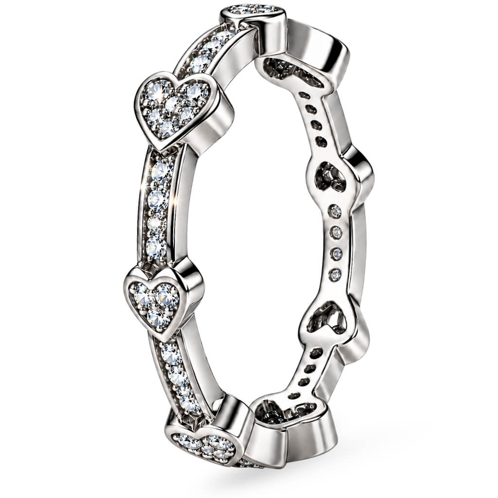 Anel Feminino Delicado Corações-06