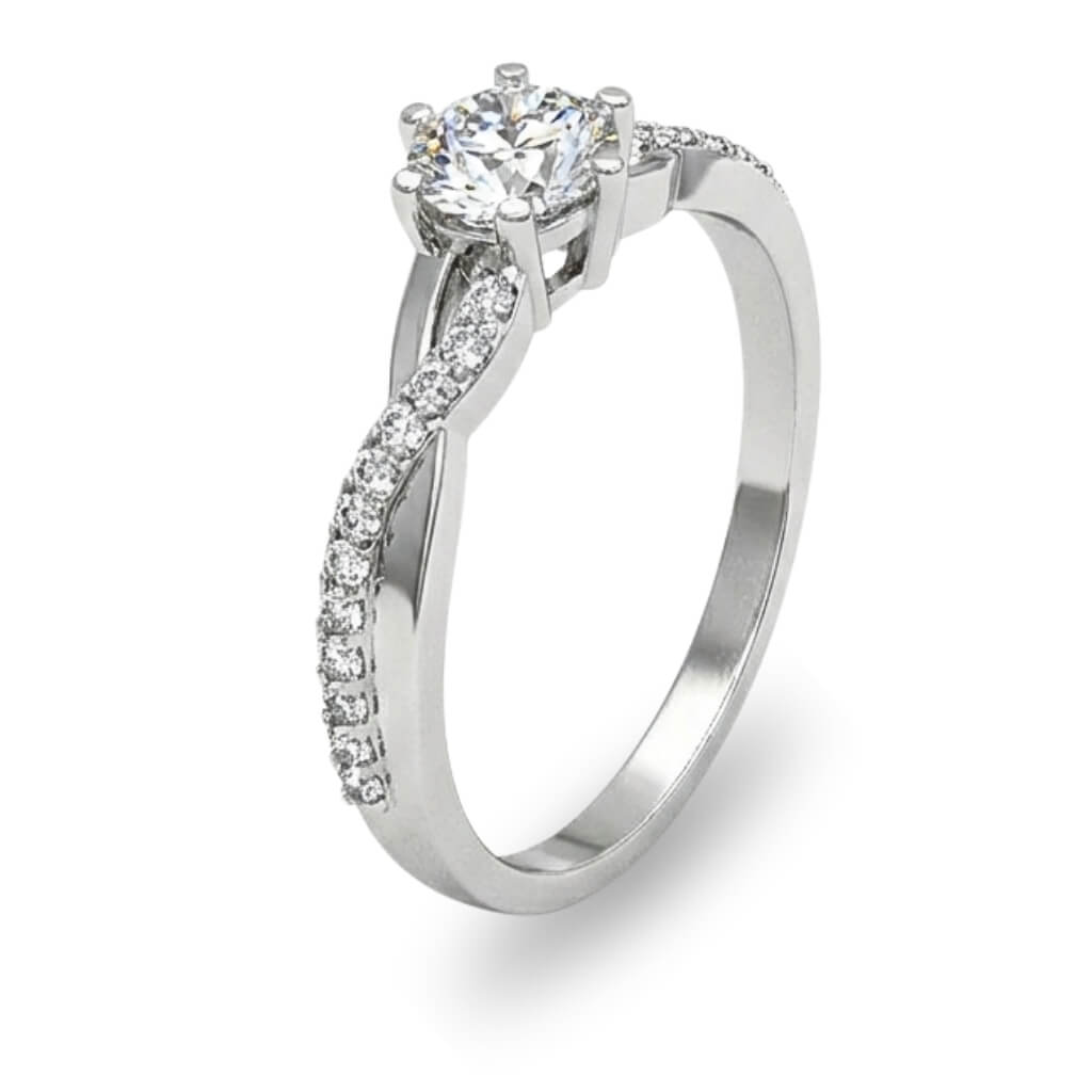 Anel Valsa de Brilhantes