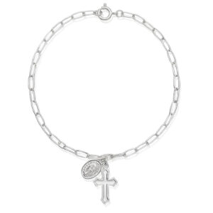 Pulseira Elos Longos com Berloques de Fé