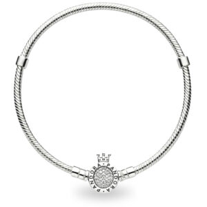 Pulseira Fecho Coroa Real para Berloque