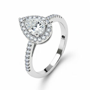 Anel Solitário Gota de Brilhante