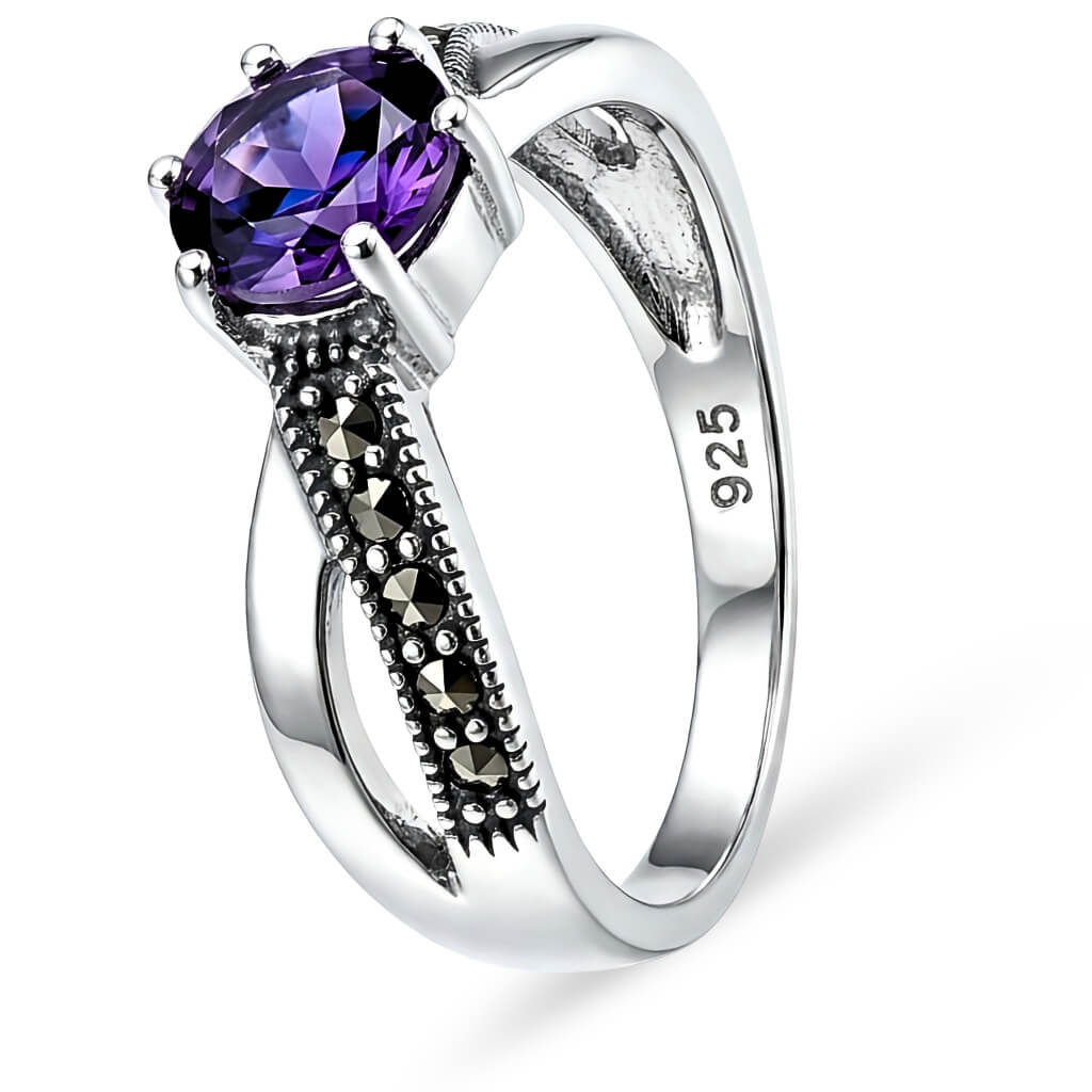Anel Solitário Royal Purple