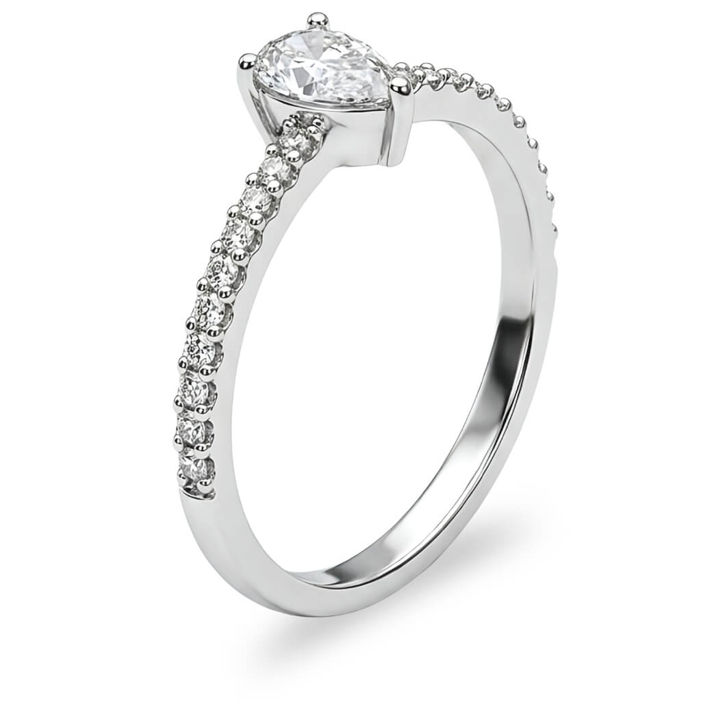 Anel Solitário com Zircônia Gota