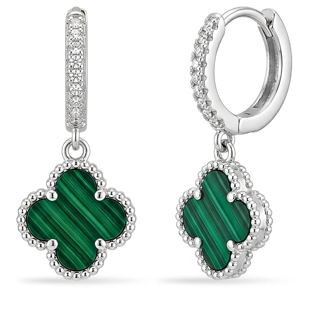 Brincos Argola Articulada em Trevo