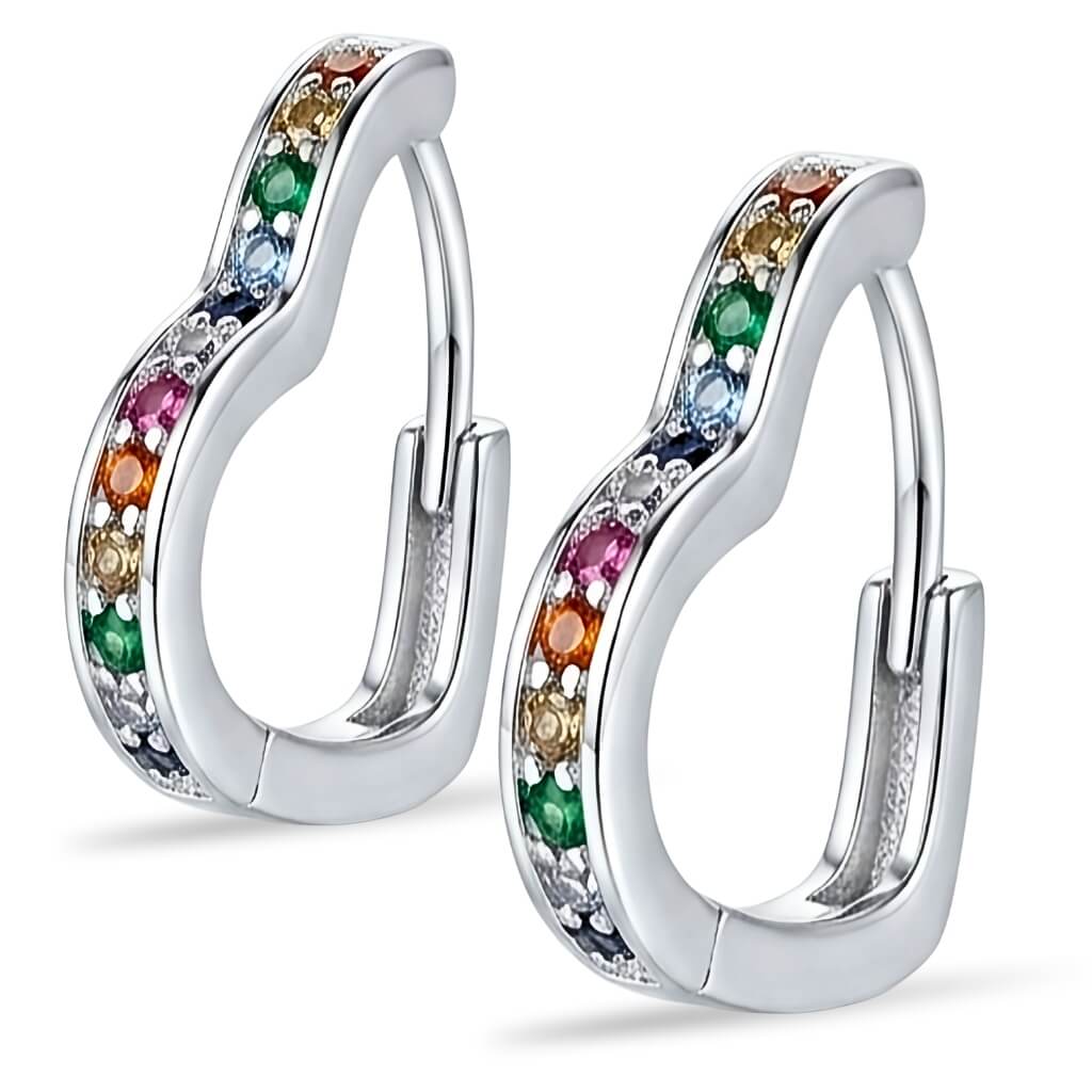 Brincos Argolas Click Coração G