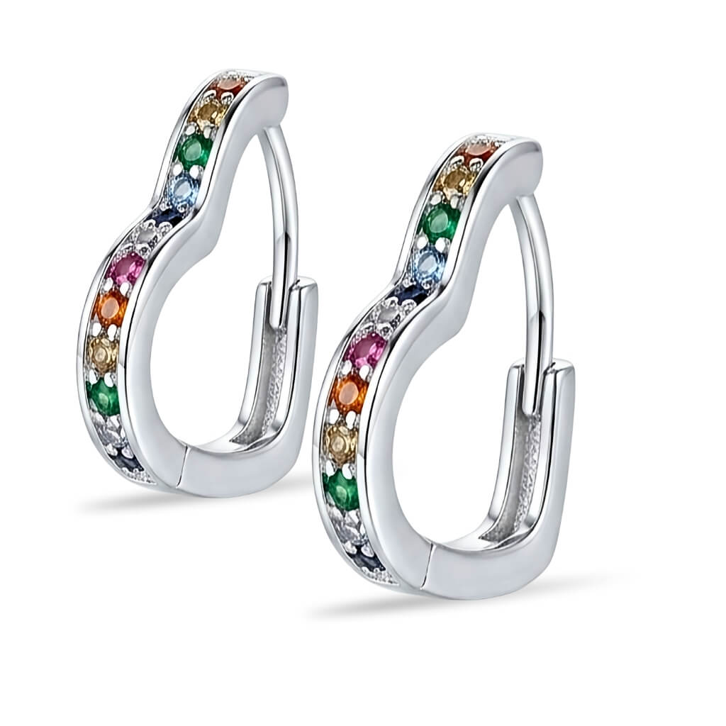 Brincos Argolas Click Coração M