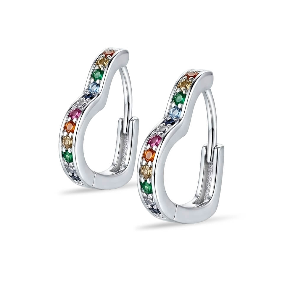 Brincos Argolas Click Coração P