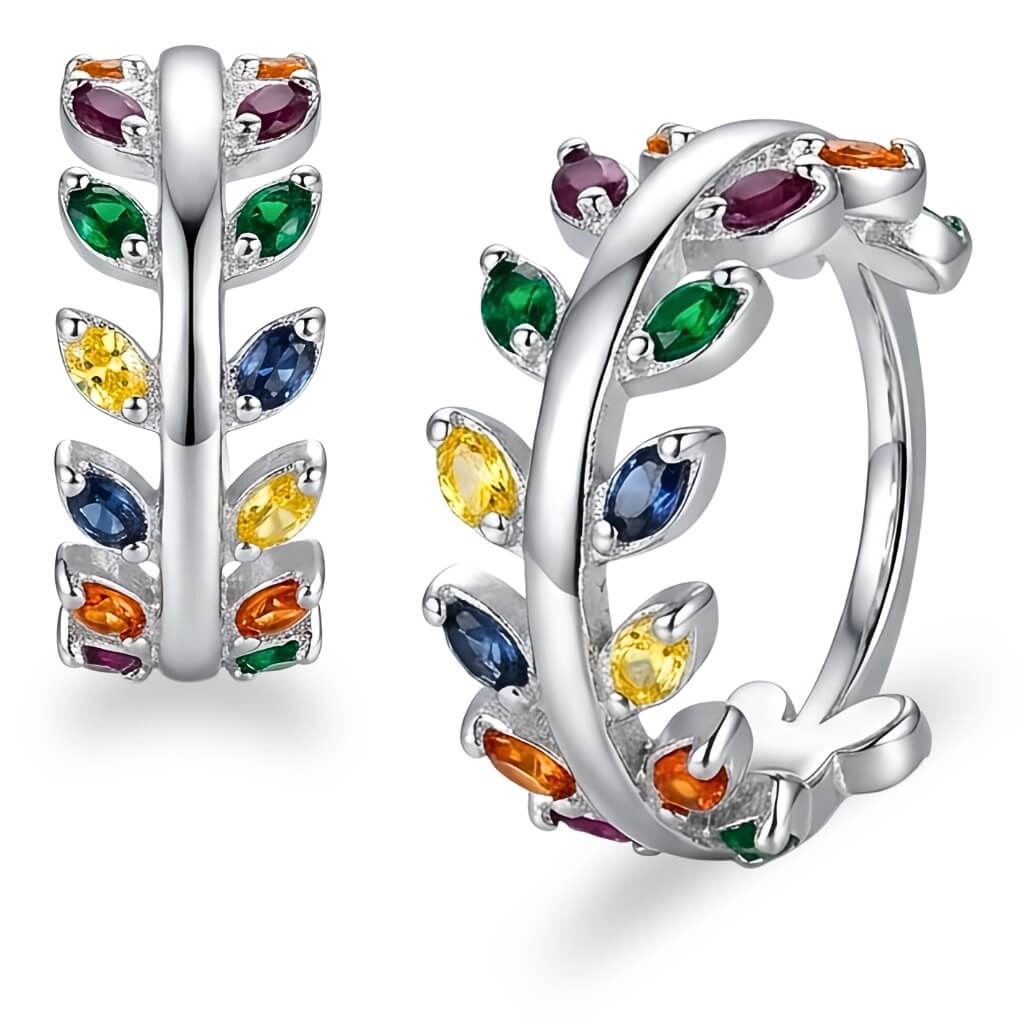 Brincos Argolas Prisma Botânico