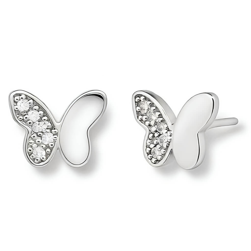 Brincos Borboleta Cravejados