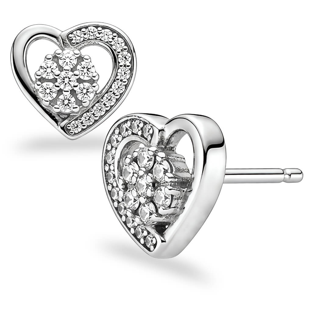 Brincos Coração Pavé Imperial