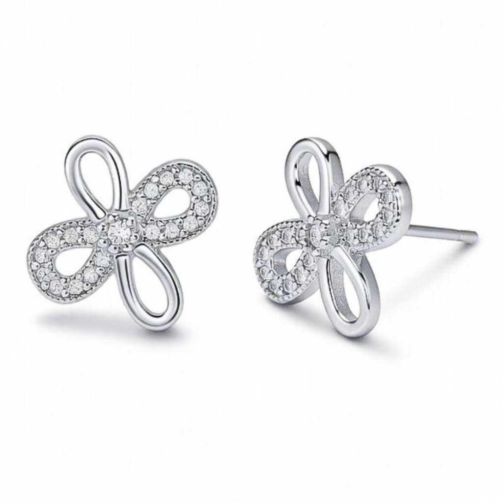 Brincos Floral Cravejado