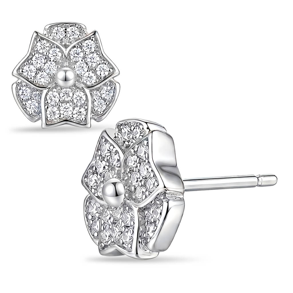 Brincos Flores de Brilho Infinito