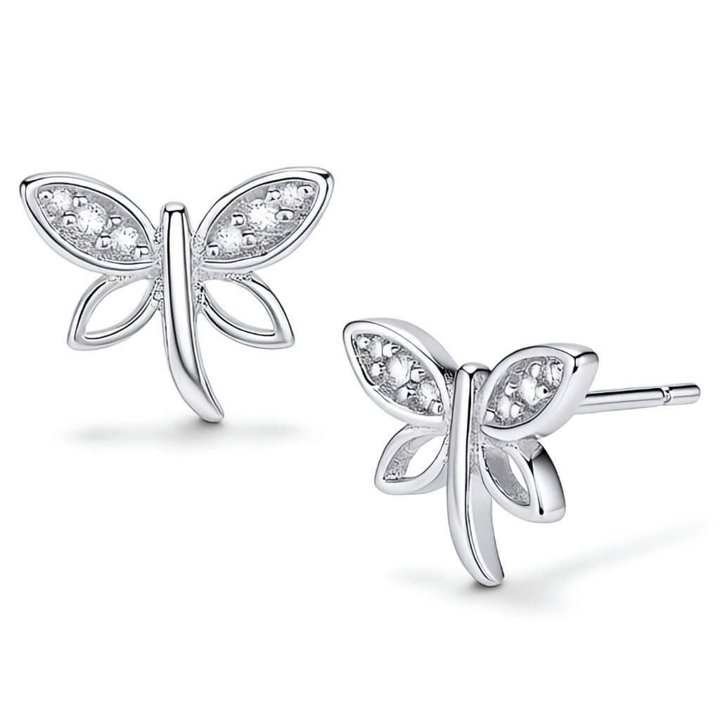 Brincos Libélula Crystal Wings