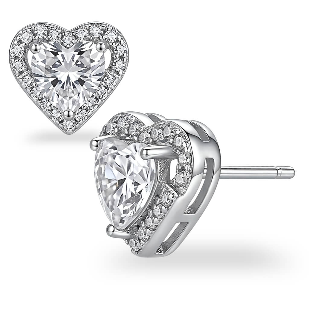 Brincos Promessa de Amor em Formato de Coração