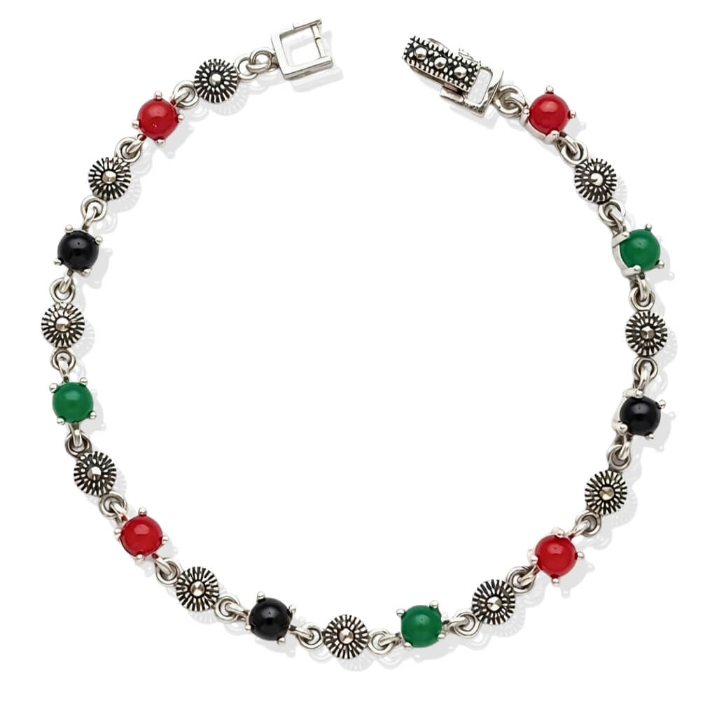Pulseira Balinesa com Pedras Redondas