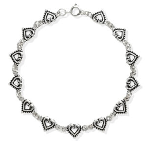 Pulseira Elo de Corações Rendados