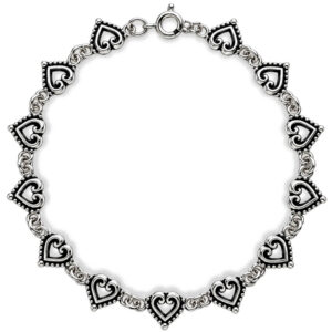 Pulseira Elo de Corações Rendados-6