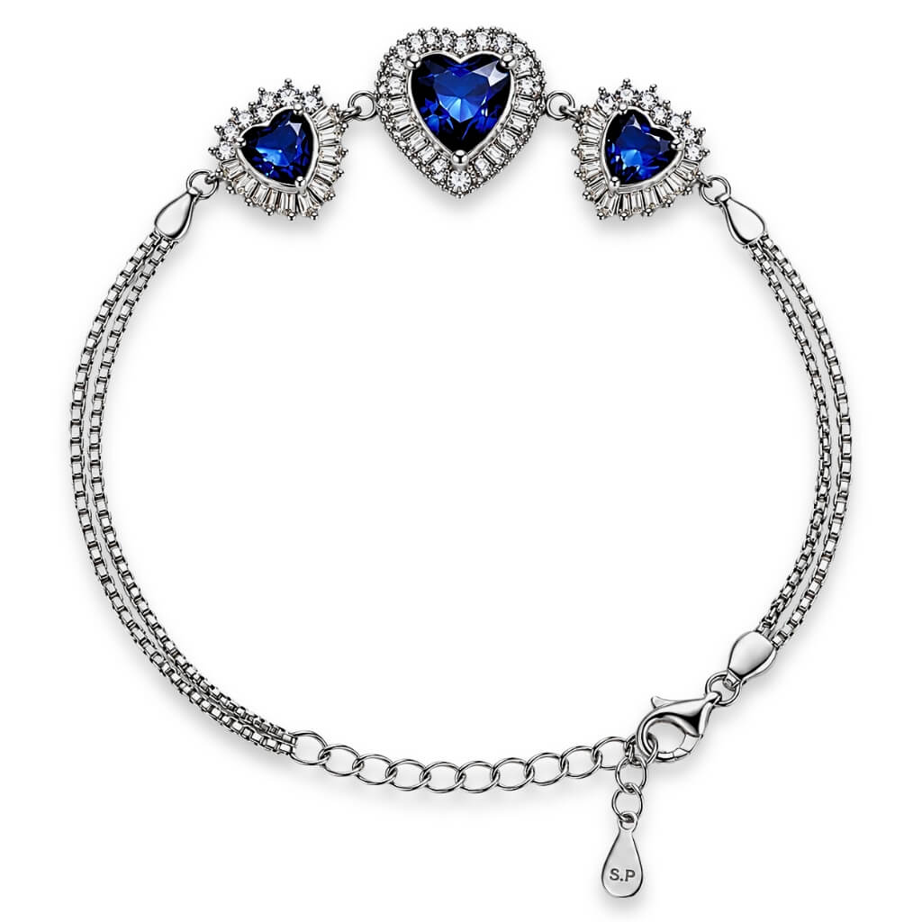 Pulseira Trio de Corações