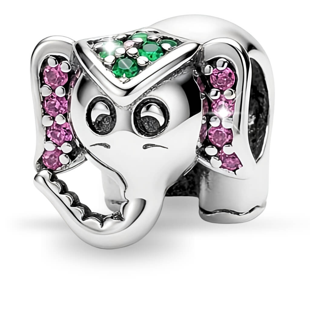 Berloque Elefante Real Cravejado