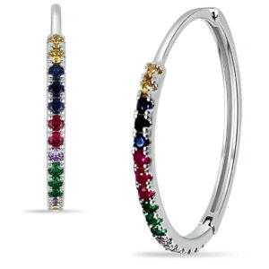 Brincos Argolas Spectrum Rainbow