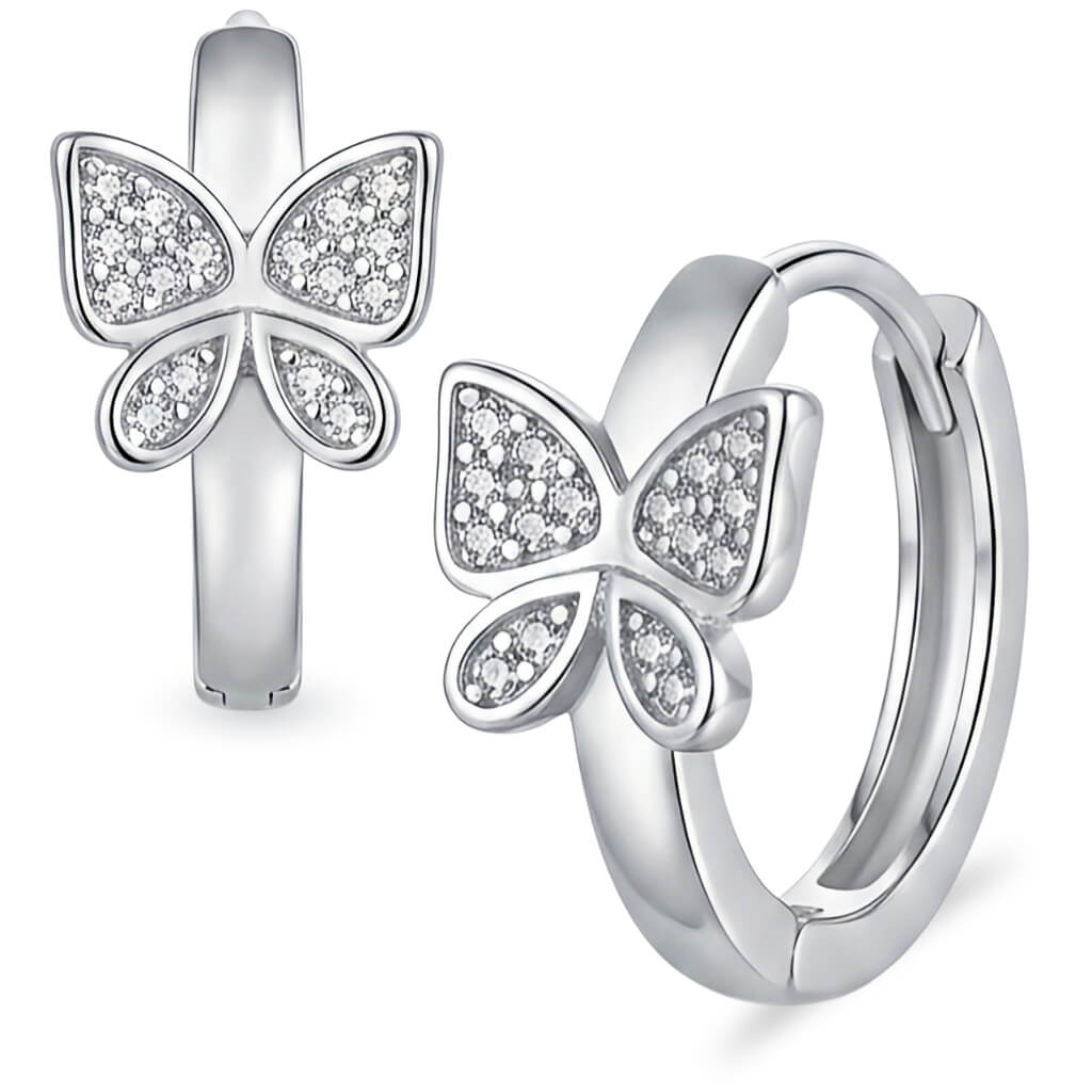 Brincos Argolinhas Articuladas Click Butterfly