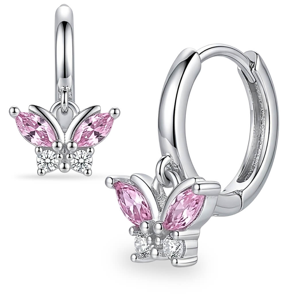 Brincos Butterfly Hoops