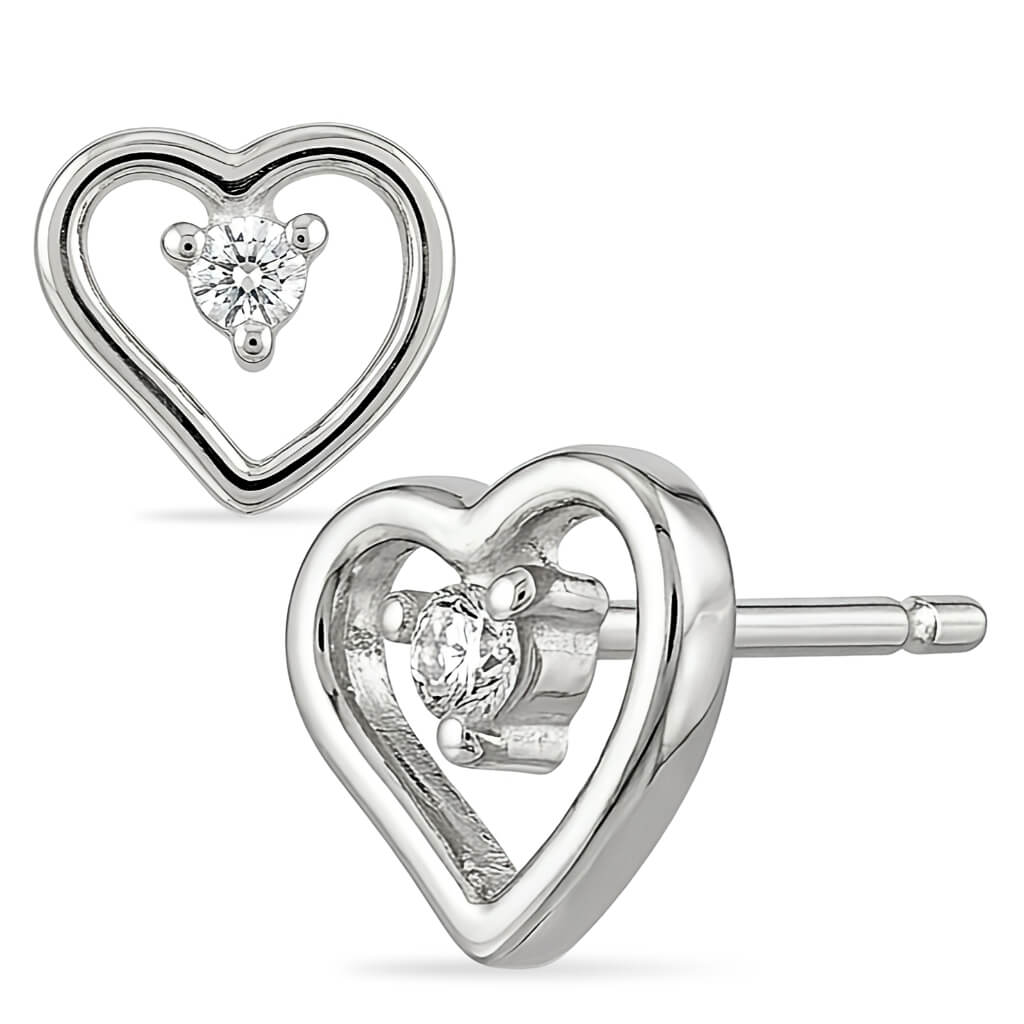 Brincos Coração Contour