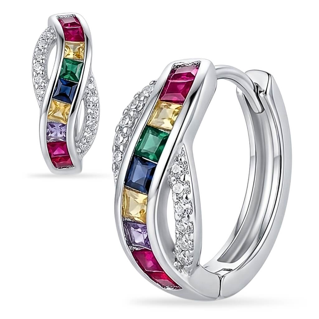 Brincos Lumini entrelaçados