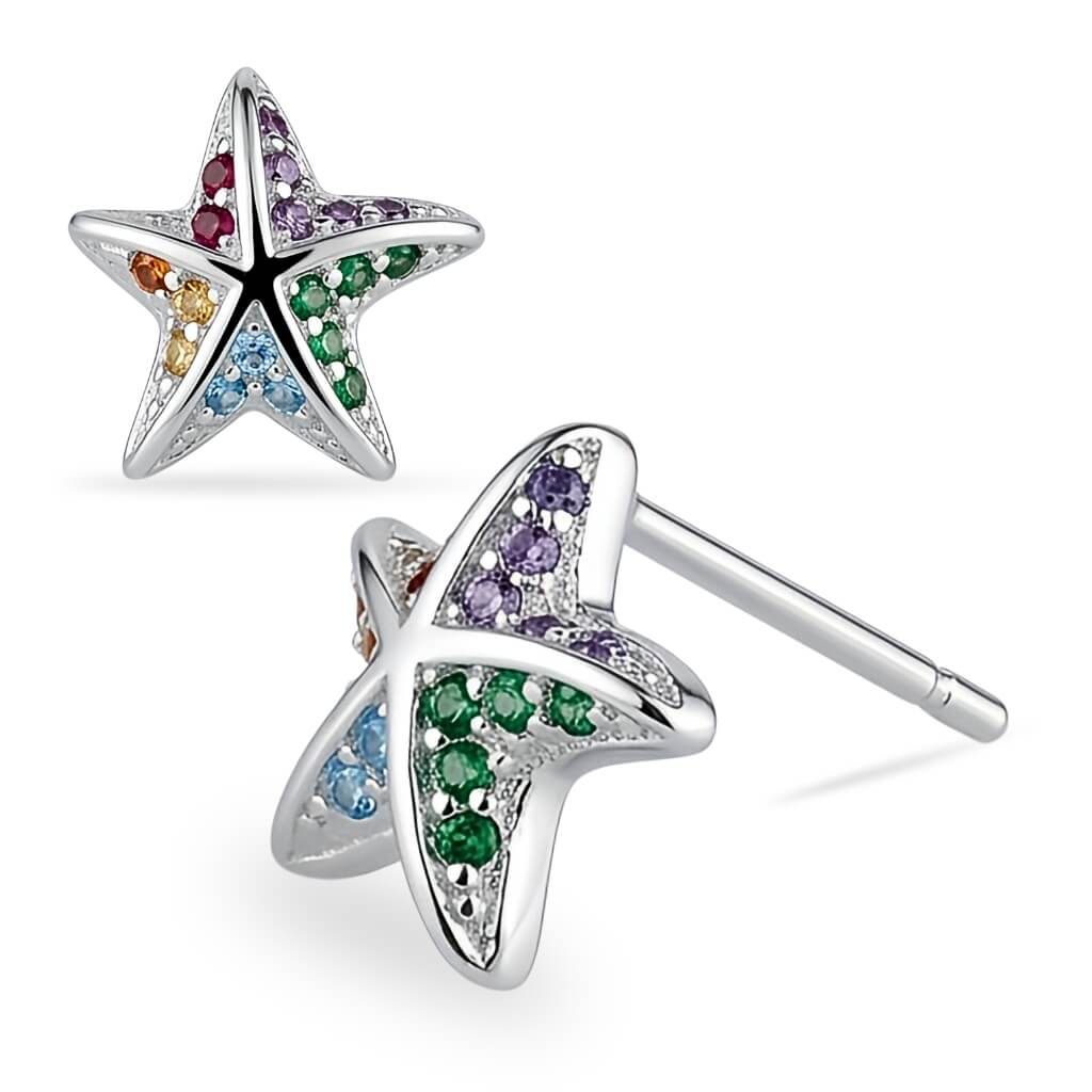 Brincos Starfish Crystal Edition