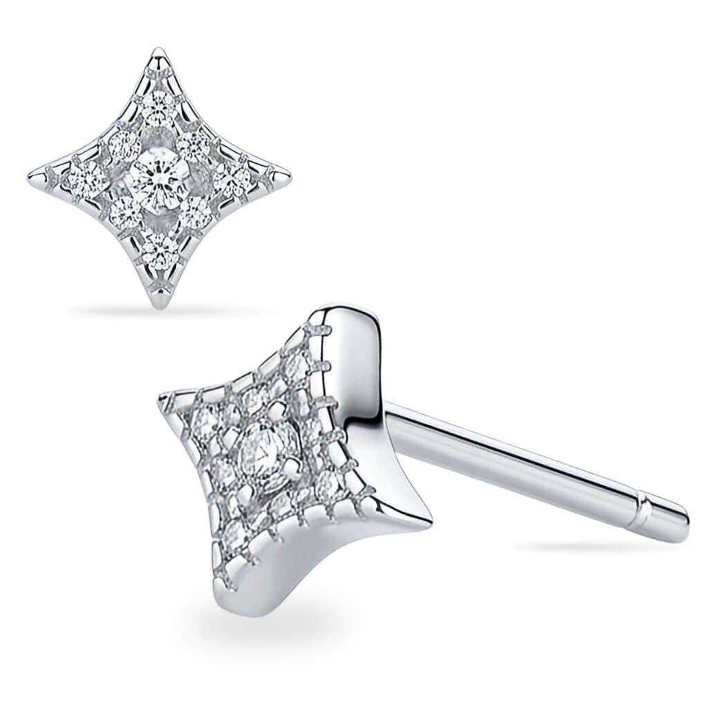Brincos Stud Estrela Radiante