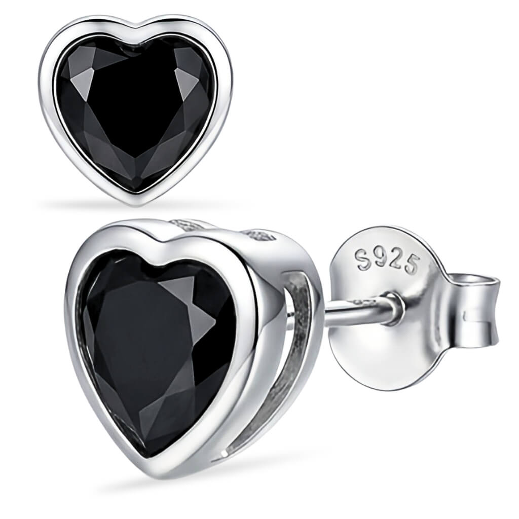 Brincos Stud Grande em formato de Coração