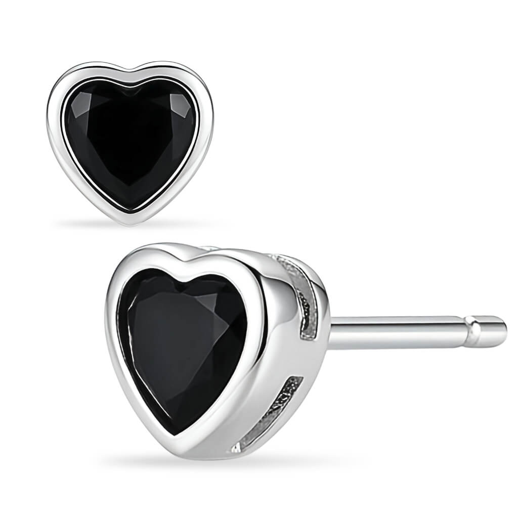 Brincos Stud Médio em formato de Coração