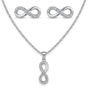 Conjunto Infinito Eterno Fio com Pingente + Brincos