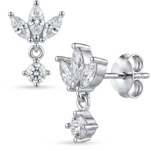 Brincos Duo de Zircônias Marquise
