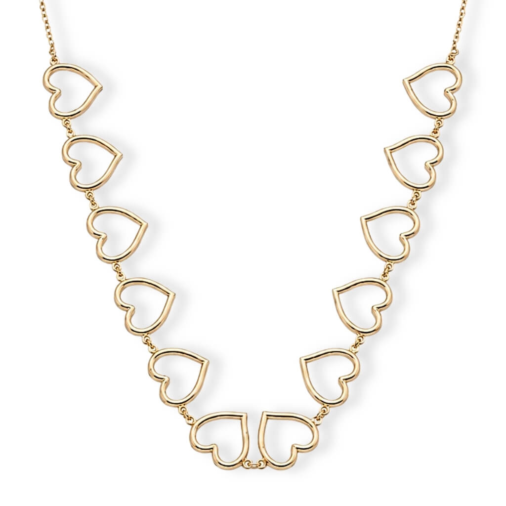 Colar Gargantilha Choker Corações Interligados
