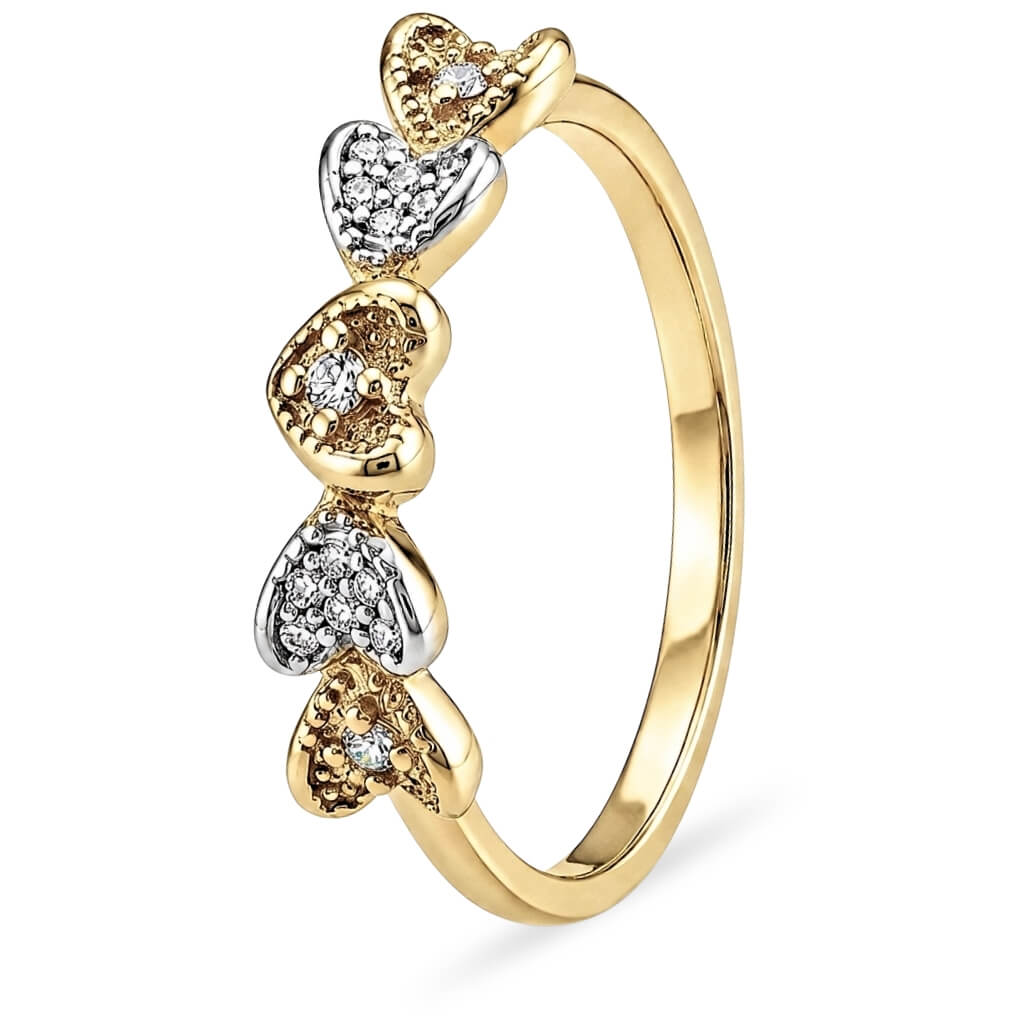 Anel Feminino Love Hearts
