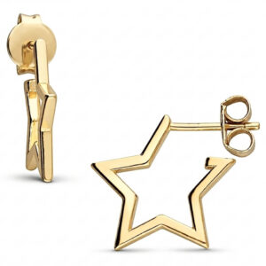 Brincos Estrela Vazada Minimalista
