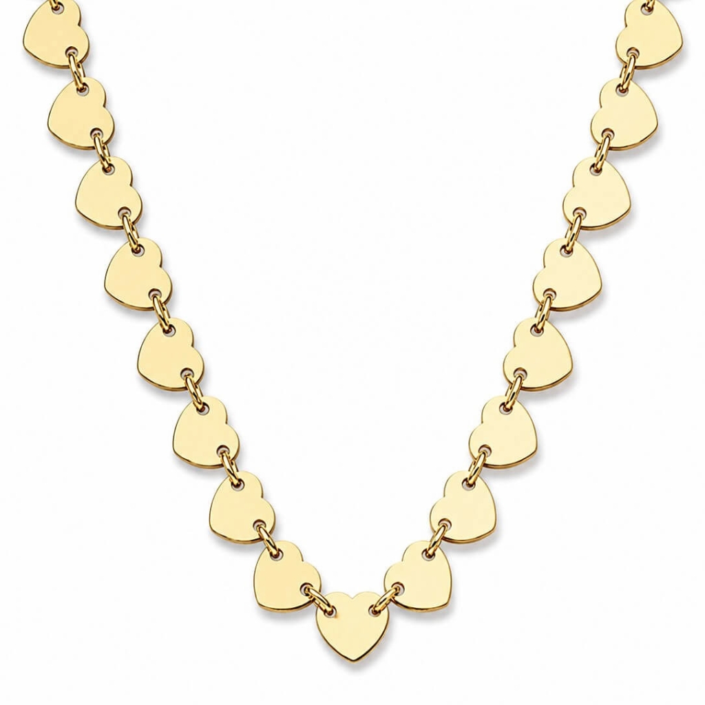 Colar Choker de Corações Minimalista