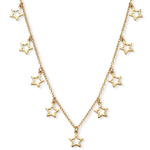Colar de Corrente com Estrelas Vazadas