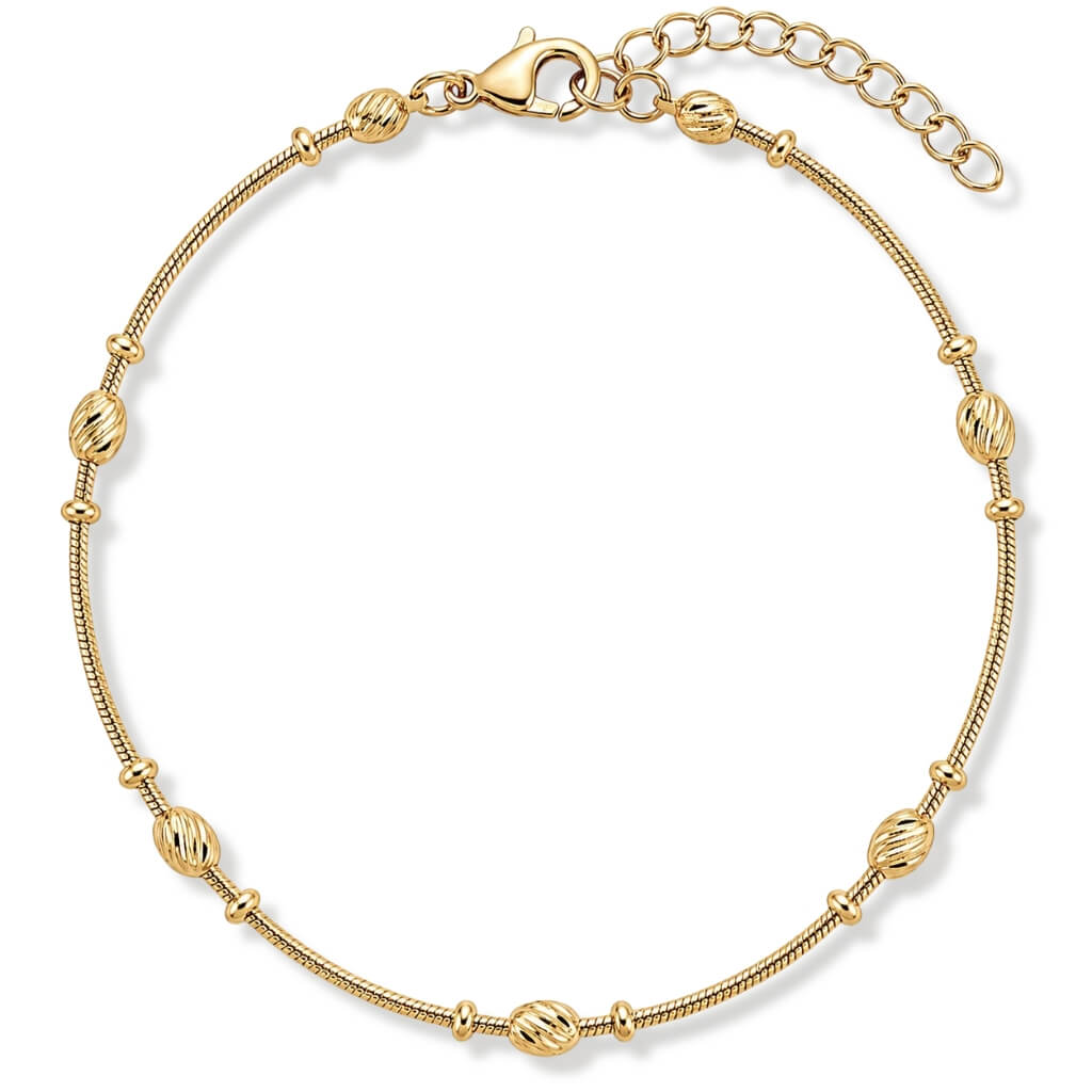 Pulseira Delicada com Esferas Melão