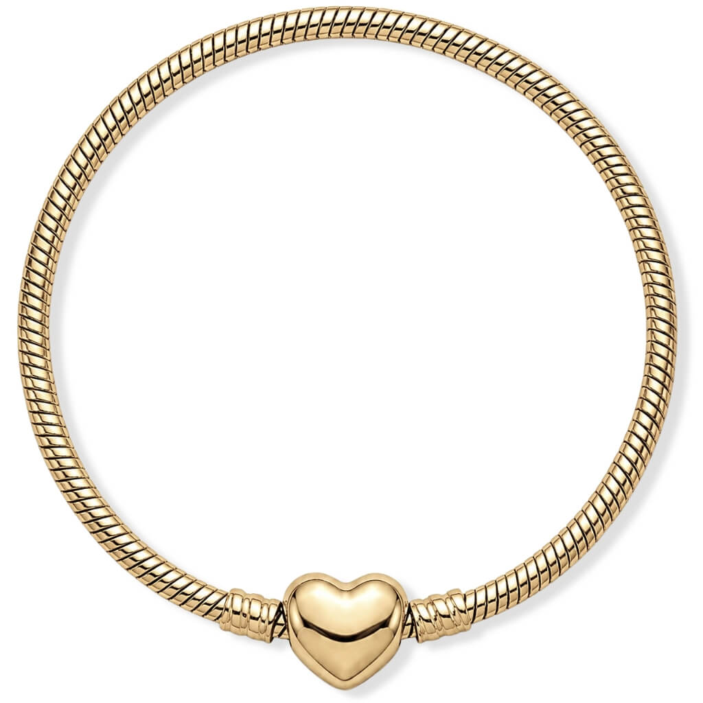 Pulseira de Berloques fecho de Coração