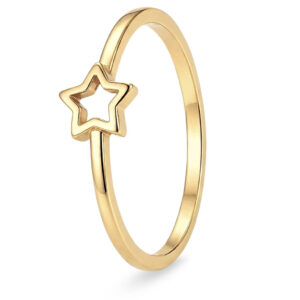 Anel Fio Fino Estrela Vazada