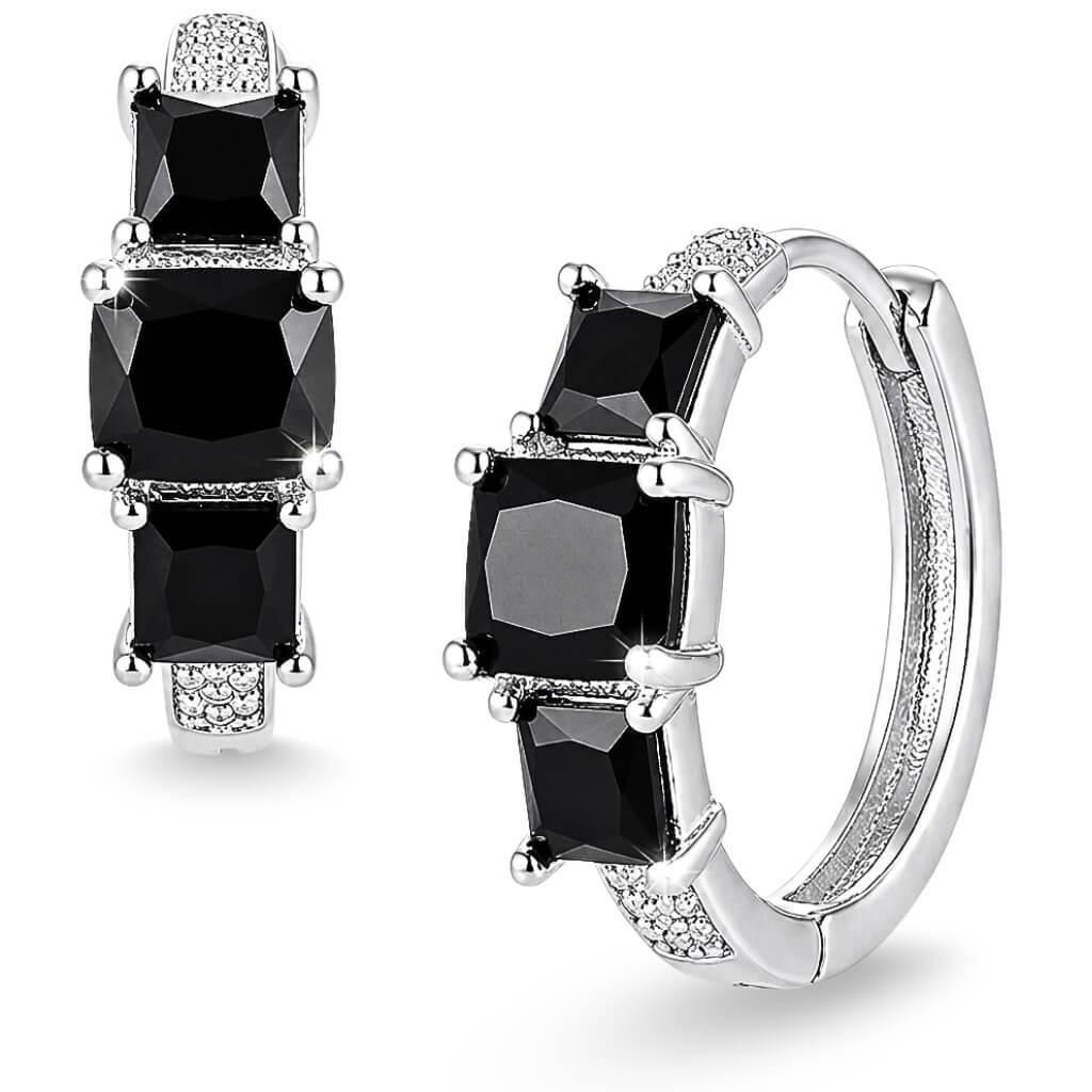 Brincos Argola Midnight Sparkle
