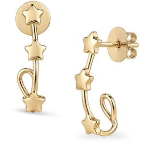 Brincos Ear Cuff Estrelas Alinhadas