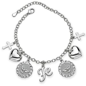 Pulseira Religiosa de Berloques Fé