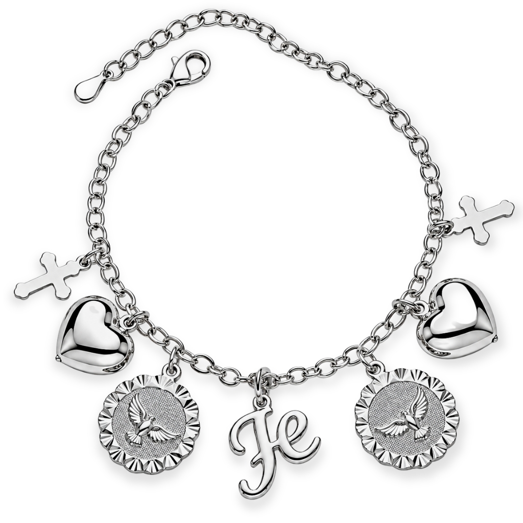Pulseira Religiosa de Berloques Fé