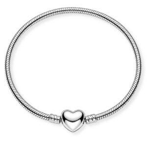 Pulseira de Berloques fecho de Coração