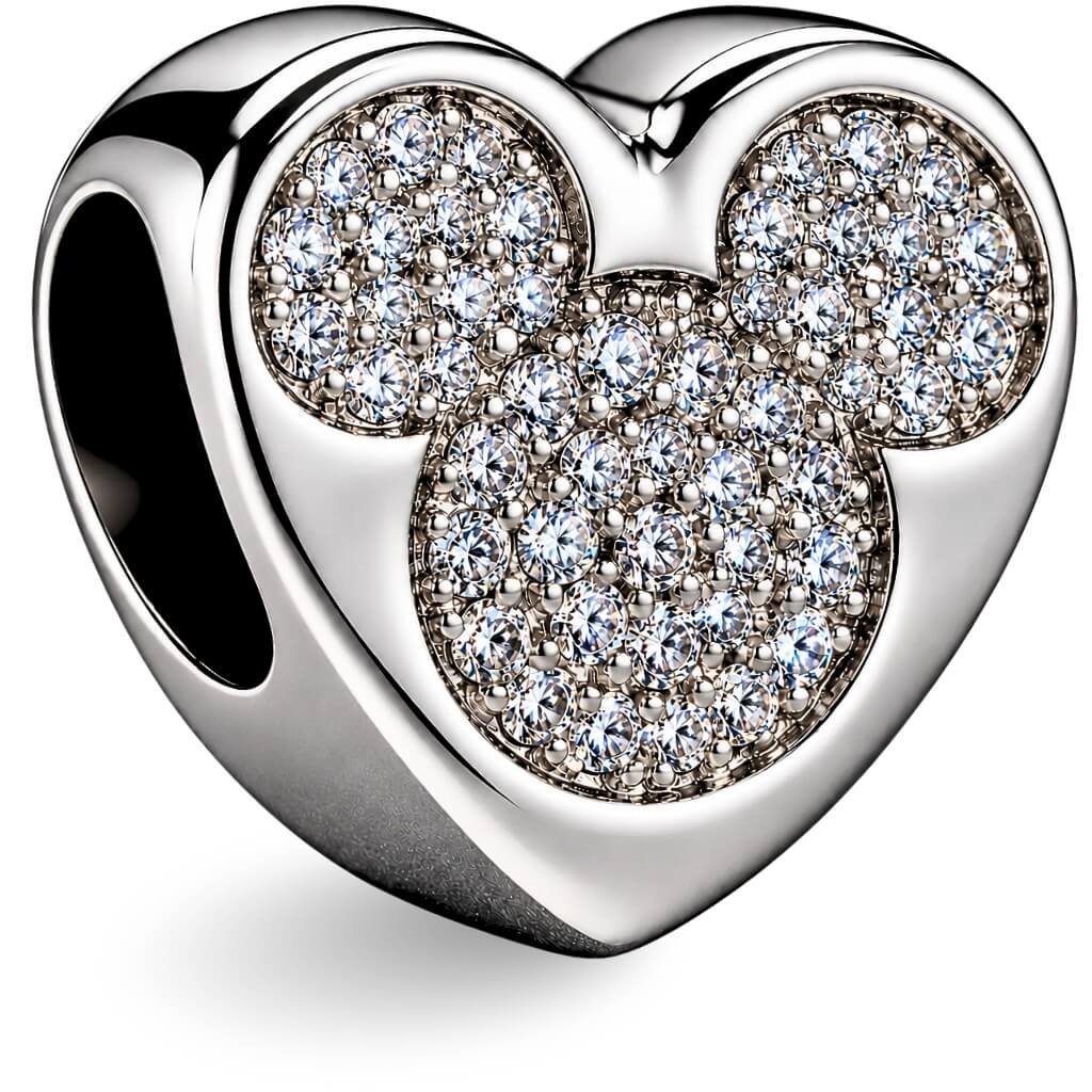 Berloque Coração Amor Mágico Disney Cravejado