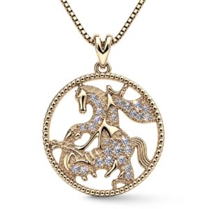 Colar Medalha São Jorge com Zircônias